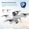 HD Droon 4-suunalise takistuste vältimisega | E-pood Tootemaailm Valge S116 Brushless Drone koos neljasuunalise takistuste vältimise süsteemiga, HD õhufotograafia kaamera, optiline voolu positsioneerimine, kaugjuhtimispult ja vastupidava akuga, taeva taustal.
