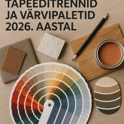 Tapeeditrendid ja värvipaletid 2026. aastal | E-pood Tootemaailm Värvitoonide palett ja tapeedinäidised 2026