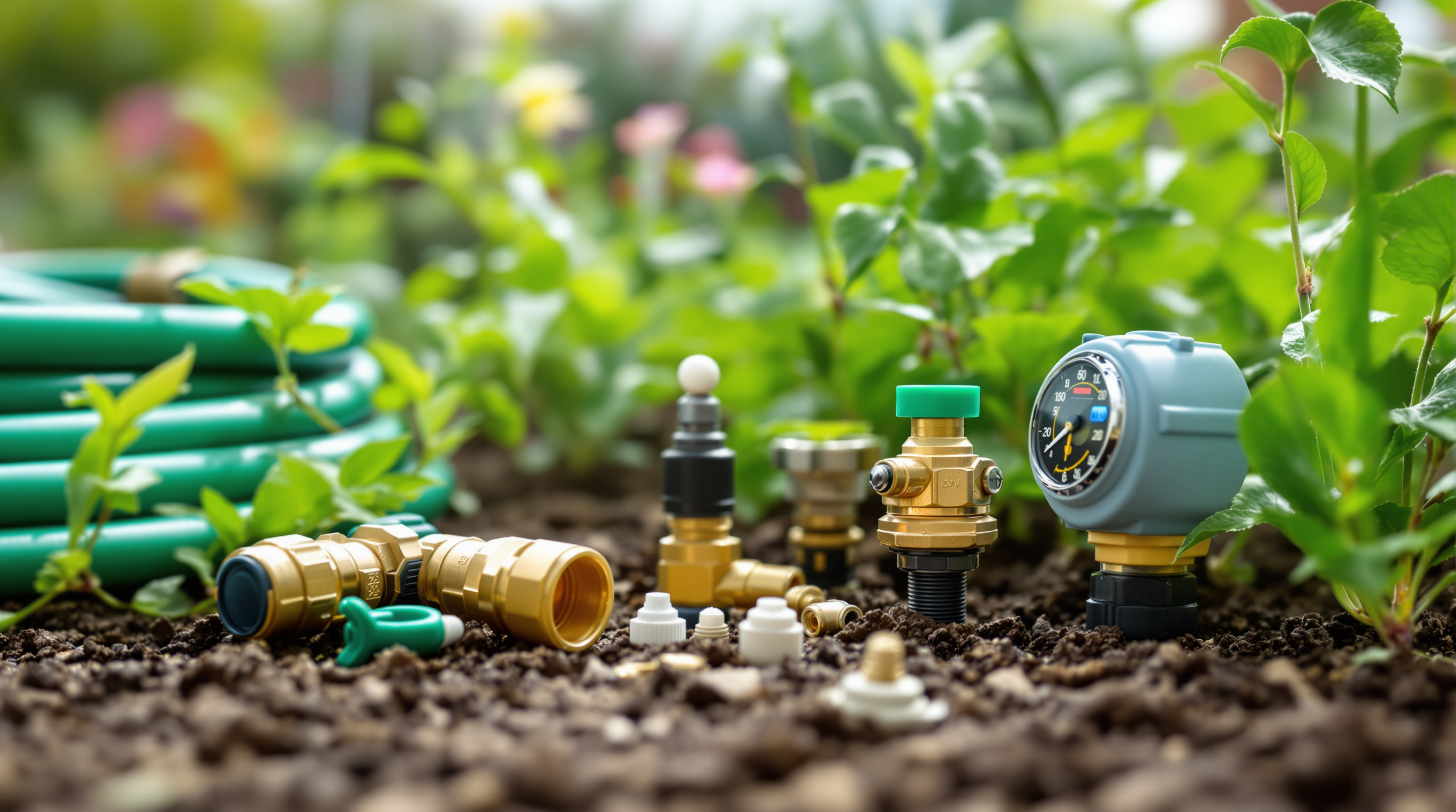 Aia kastmissüsteemi komponendid mullal taimede vahel