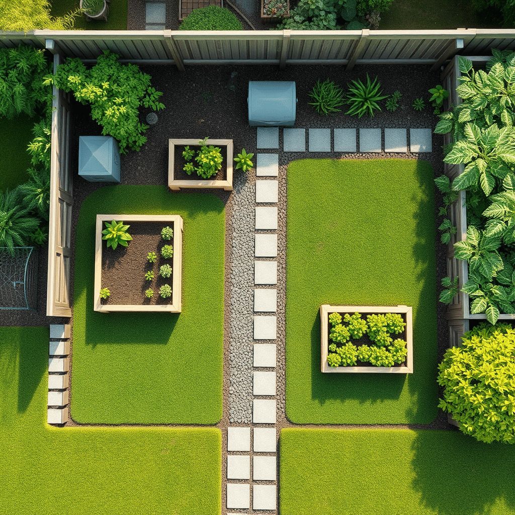 Aiavaade peenrakastidega ja kivisillutistega aias