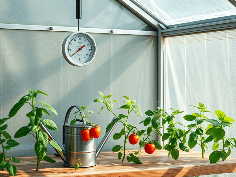 Kasvuhoone niiskus ja temperatuur õigeks | E-pood Tootemaailm tomatitaimed kasvuhoones termomeetriga