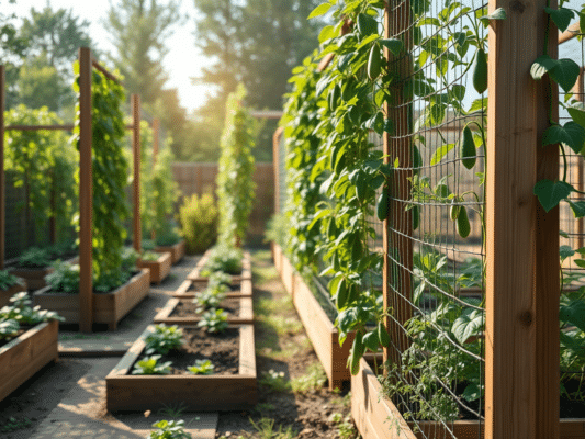 Ronitaimede tugivõrk: kuidas valida ja paigaldada | E-pood Tootemaailm Ronitaimede tugivõrk herneste ja kurkidega koduaias