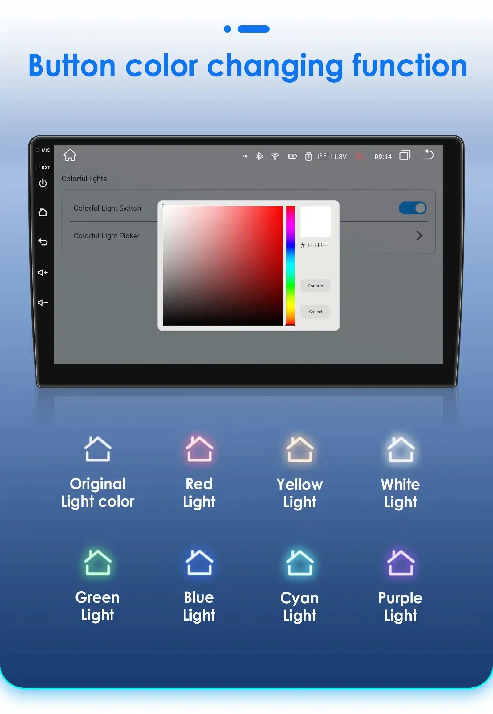 2 Din Android raadio CarPlay Hyundai Santa Fe 2013-2017 | kujundav pilt e-kaubamaja pildikogust