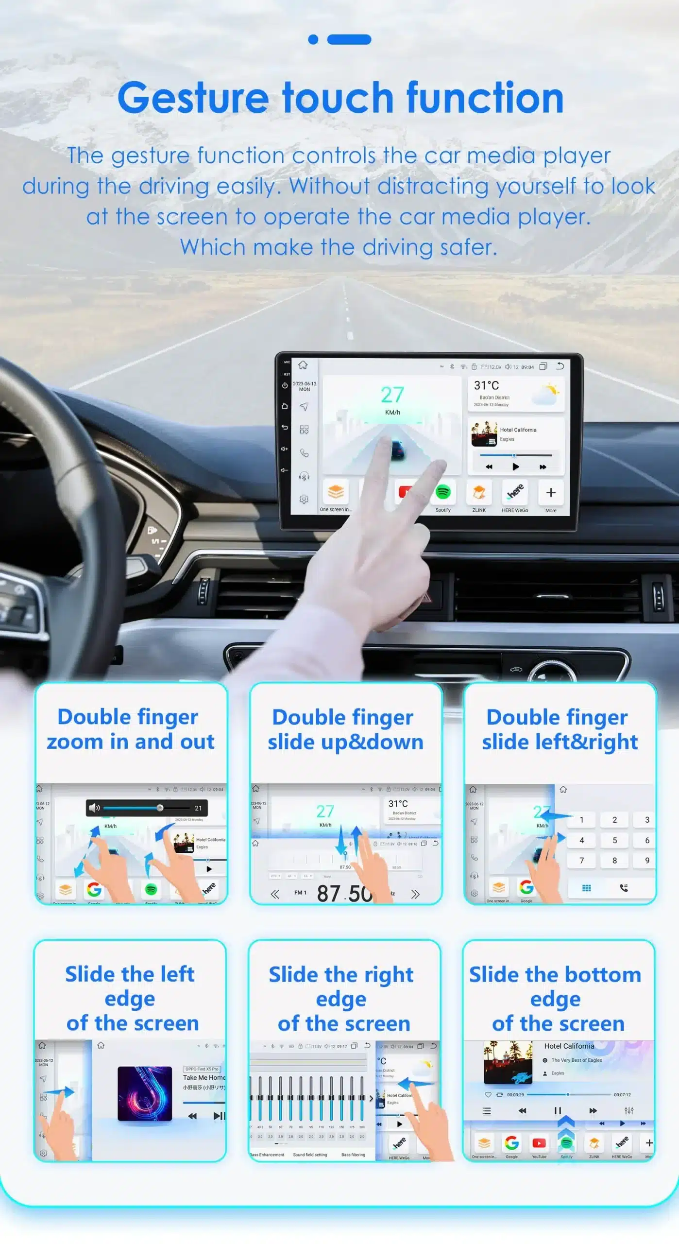 2 Din Android raadio CarPlay Hyundai Santa Fe 2013-2017 | kujundav pilt e-kaubamaja pildikogust