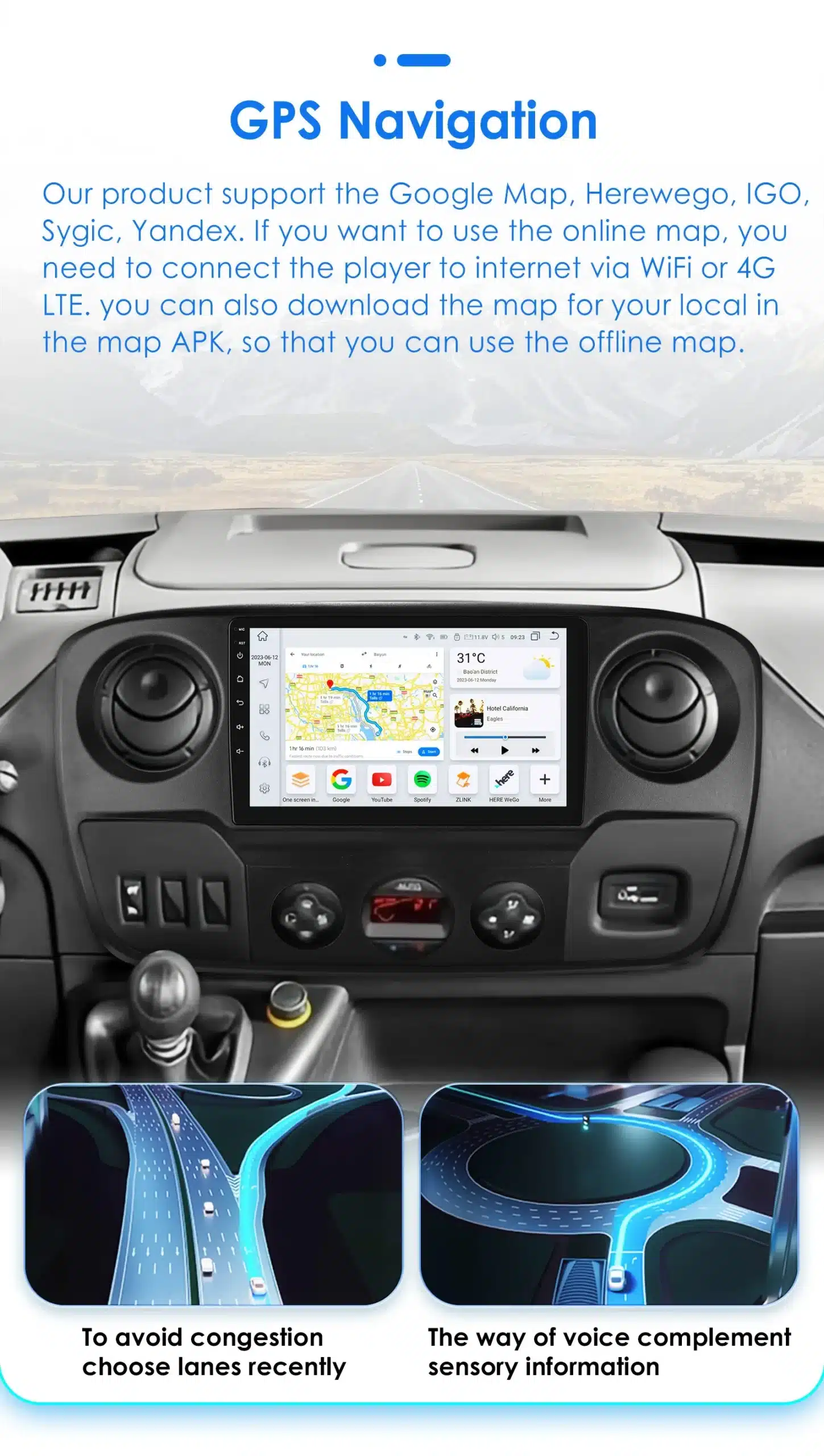 2 Din Android raadio CarPlay Hyundai Santa Fe 2013-2017 | kujundav pilt e-kaubamaja pildikogust