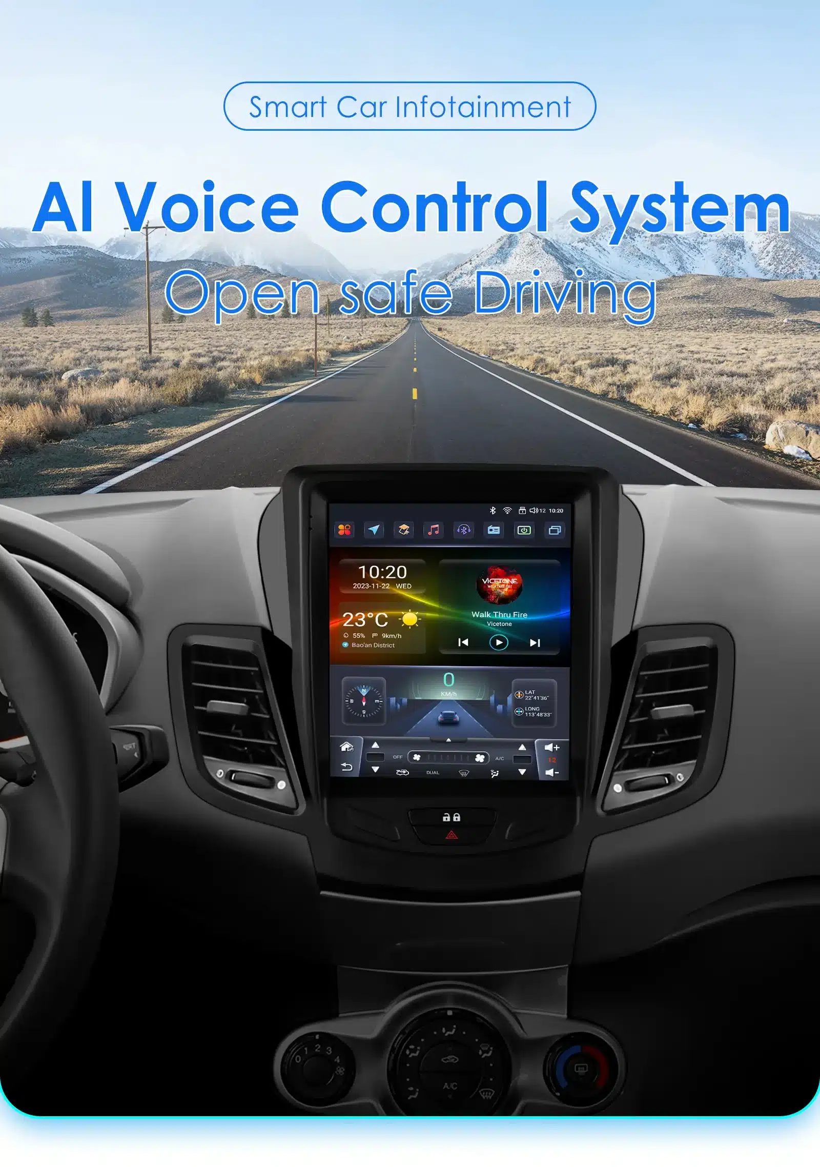 Android autoraadio 2Din Ford Fiesta MK7 2009 - 2016 | kujundav pilt e-kaubamaja pildikogust