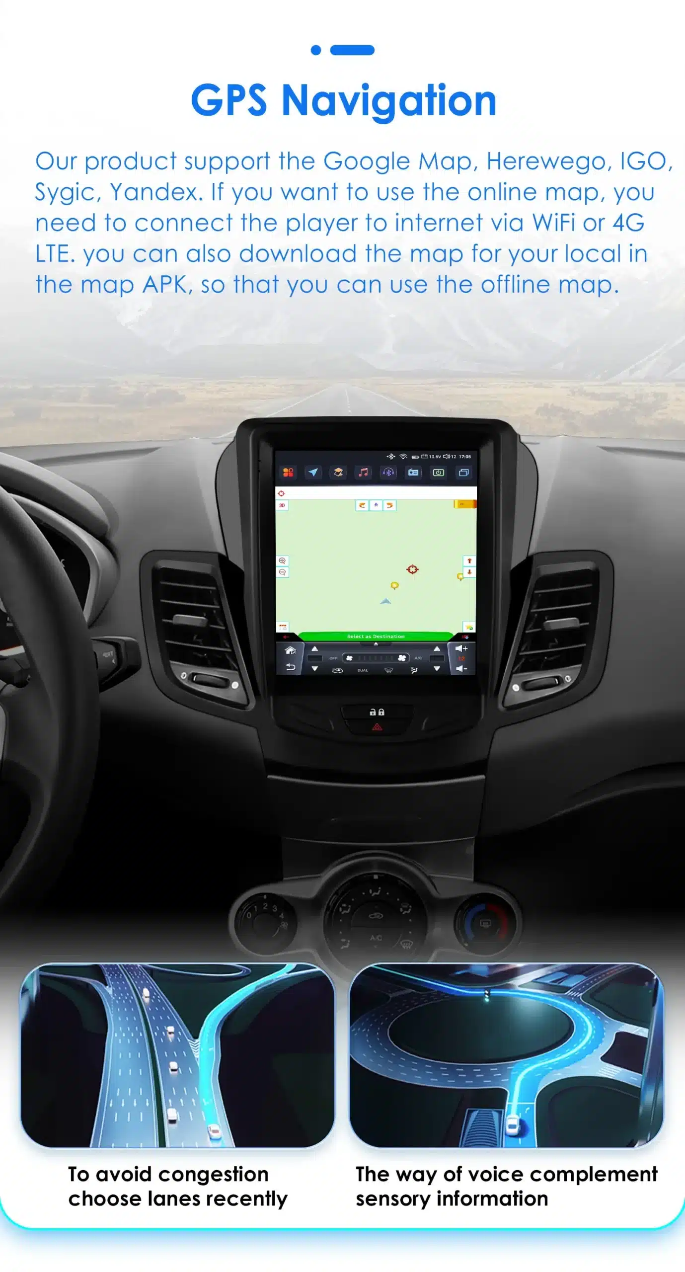 Android autoraadio 2Din Ford Fiesta MK7 2009 - 2016 | kujundav pilt e-kaubamaja pildikogust
