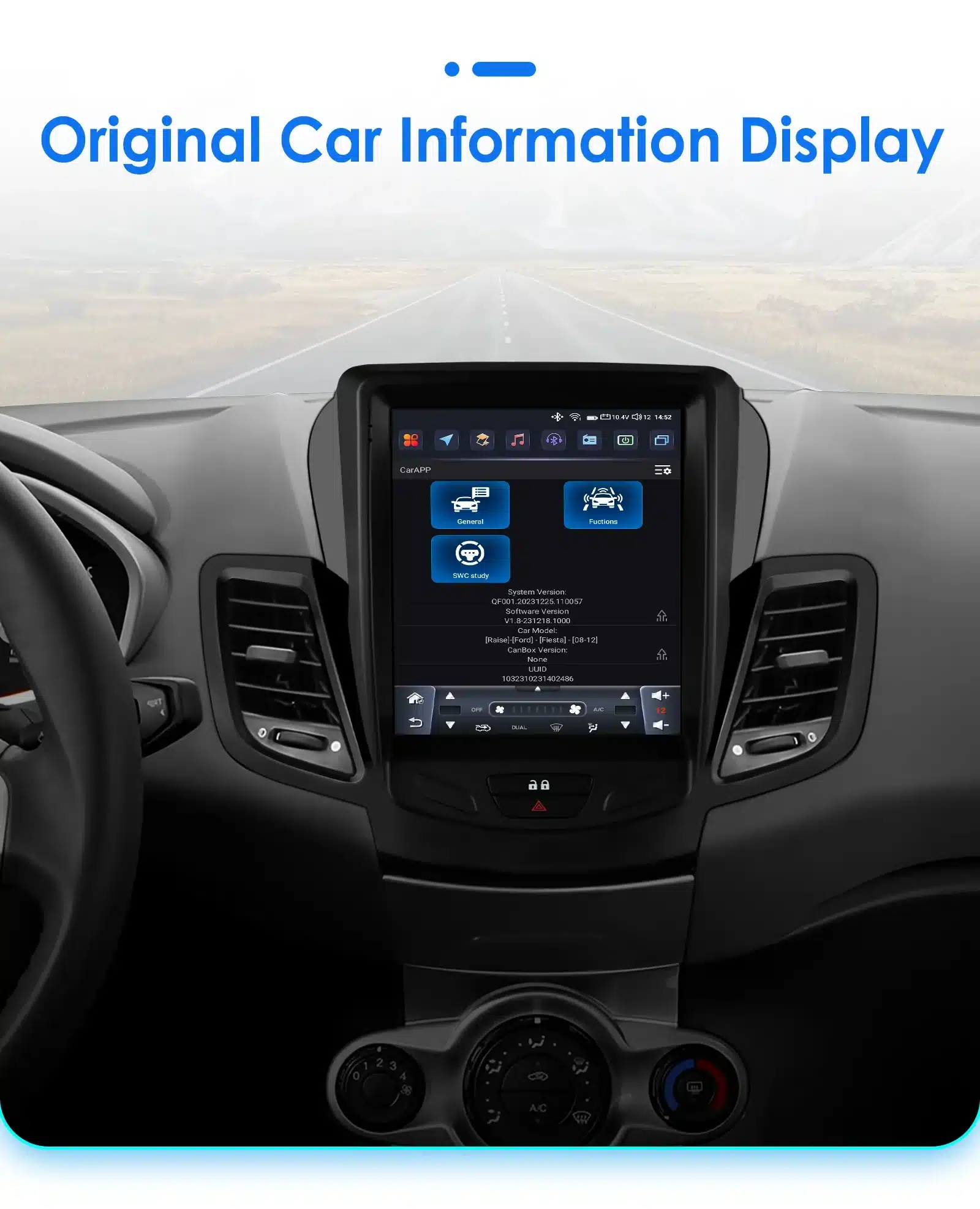 Android autoraadio 2Din Ford Fiesta MK7 2009 - 2016 | kujundav pilt e-kaubamaja pildikogust
