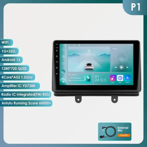 Autoraadio Fiat Doblo 2002-2009, GPS navigeerimine, 360° kaamera | E-pood Tootemaailm Autoraadio Fiat Doblo 2002-2009, GPS navigeerimine, 360° kaamera