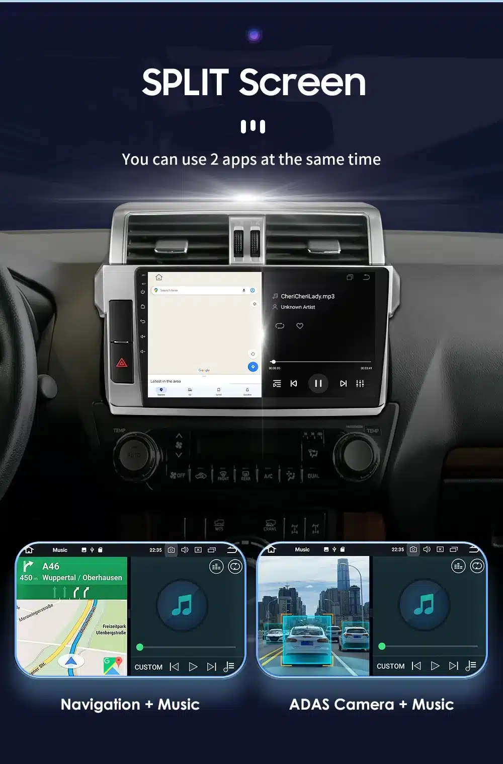 2 Din Android Autoraadio GPS-iga Toyota Land Cruiser Prado | kujundav pilt e-kaubamaja pildikogust