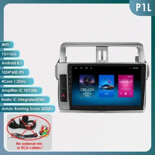 2 Din Android Autoraadio GPS-iga Toyota Land Cruiser Prado | E-pood Tootemaailm 2 Din Android Autoraadio GPS-iga Toyota Land Cruiser Prado