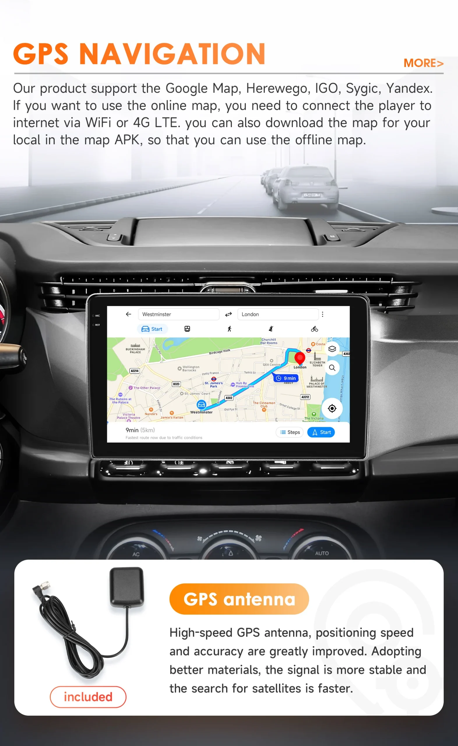 Autoraadio 9 tolli Carplay 4G ja WiFi Alfa Romeo Giulietta 2015-2018 | kujundav pilt e-kaubamaja pildikogust