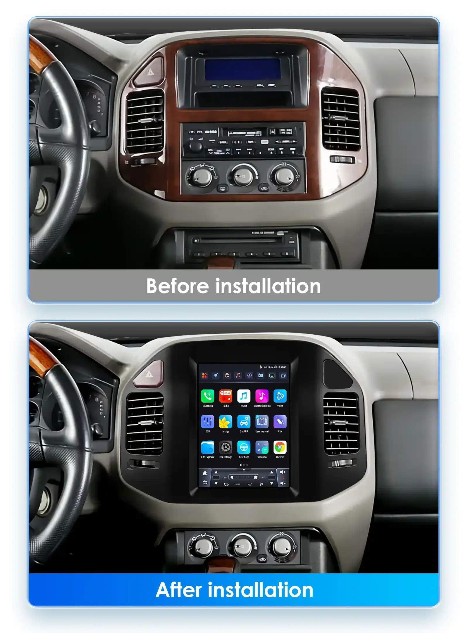 Multimeedia raadio GPS-iga Mitsubishi Pajero 1999-2006 | kujundav pilt e-kaubamaja pildikogust