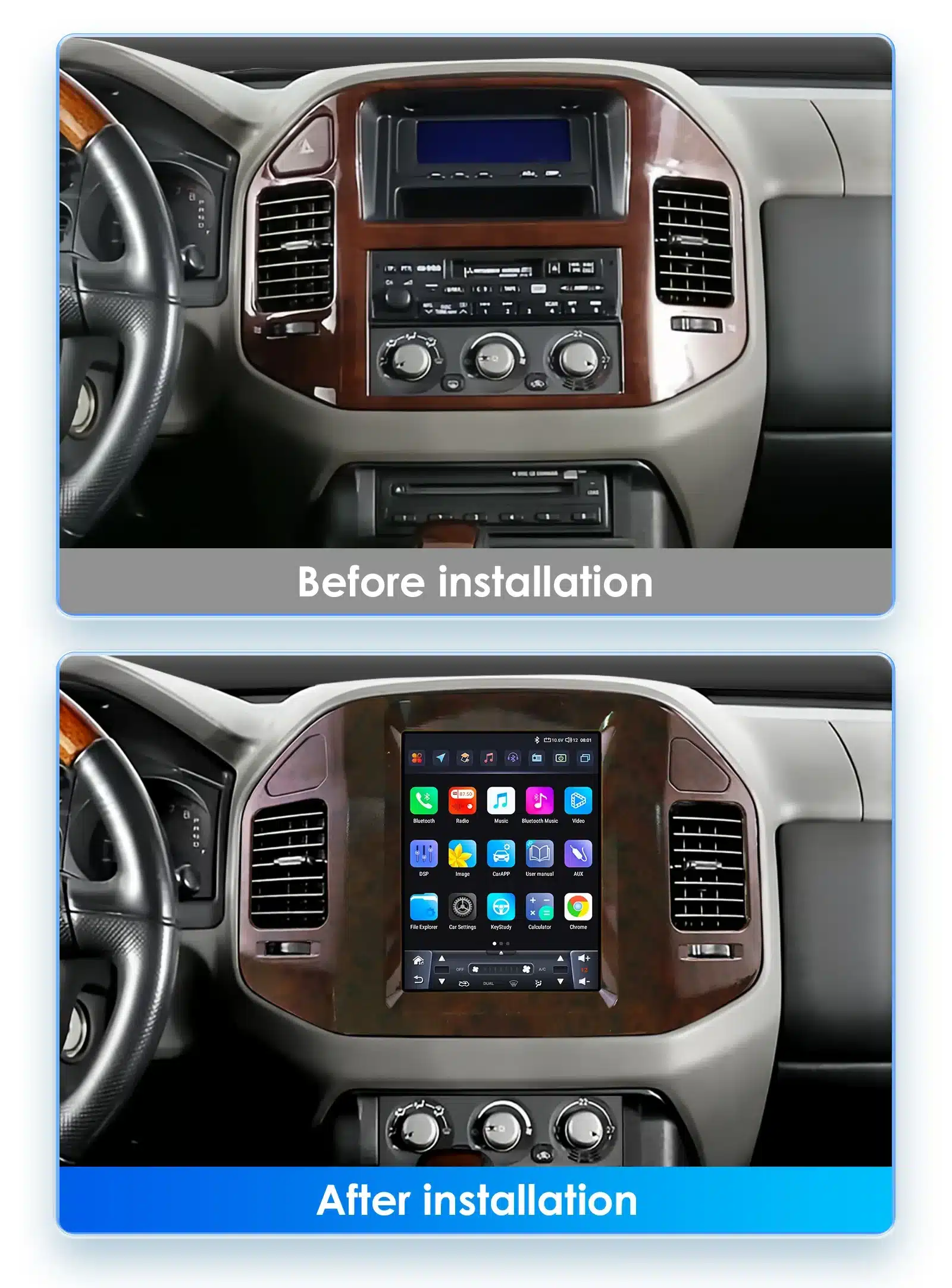 Multimeedia raadio GPS-iga Mitsubishi Pajero 1999-2006 | kujundav pilt e-kaubamaja pildikogust