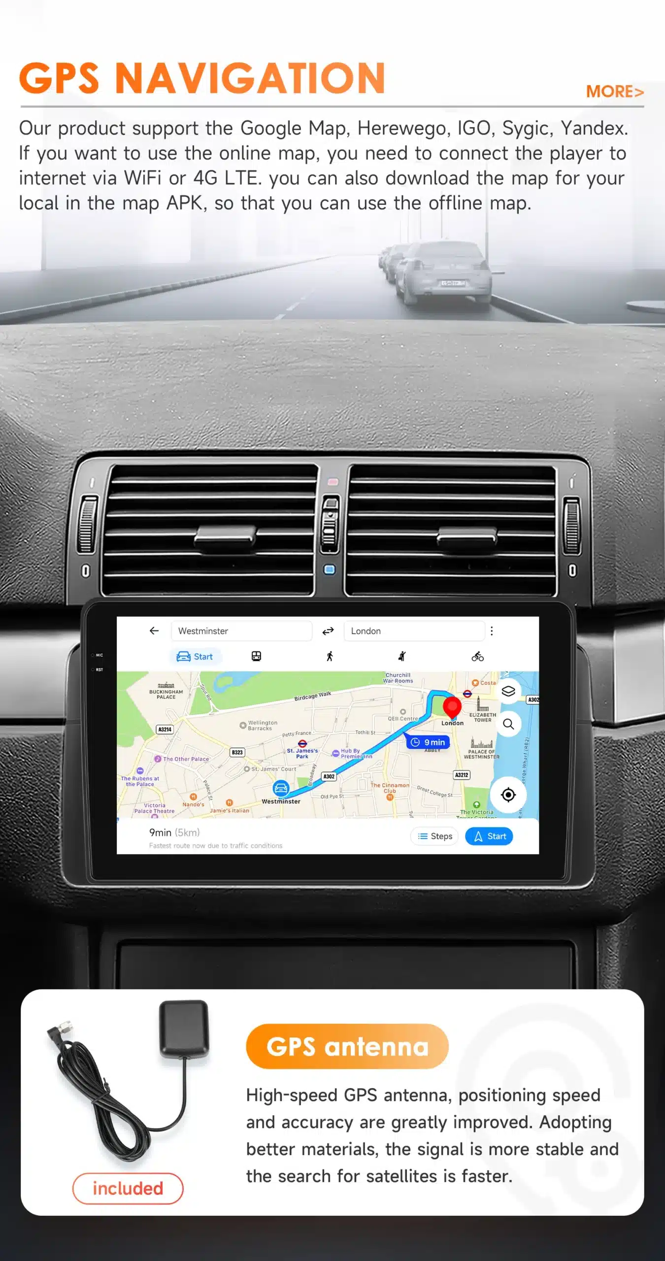 Auto raadio 9" 4G ja GPS-iga BMW 3 seeria E46 1998-2005 | kujundav pilt e-kaubamaja pildikogust