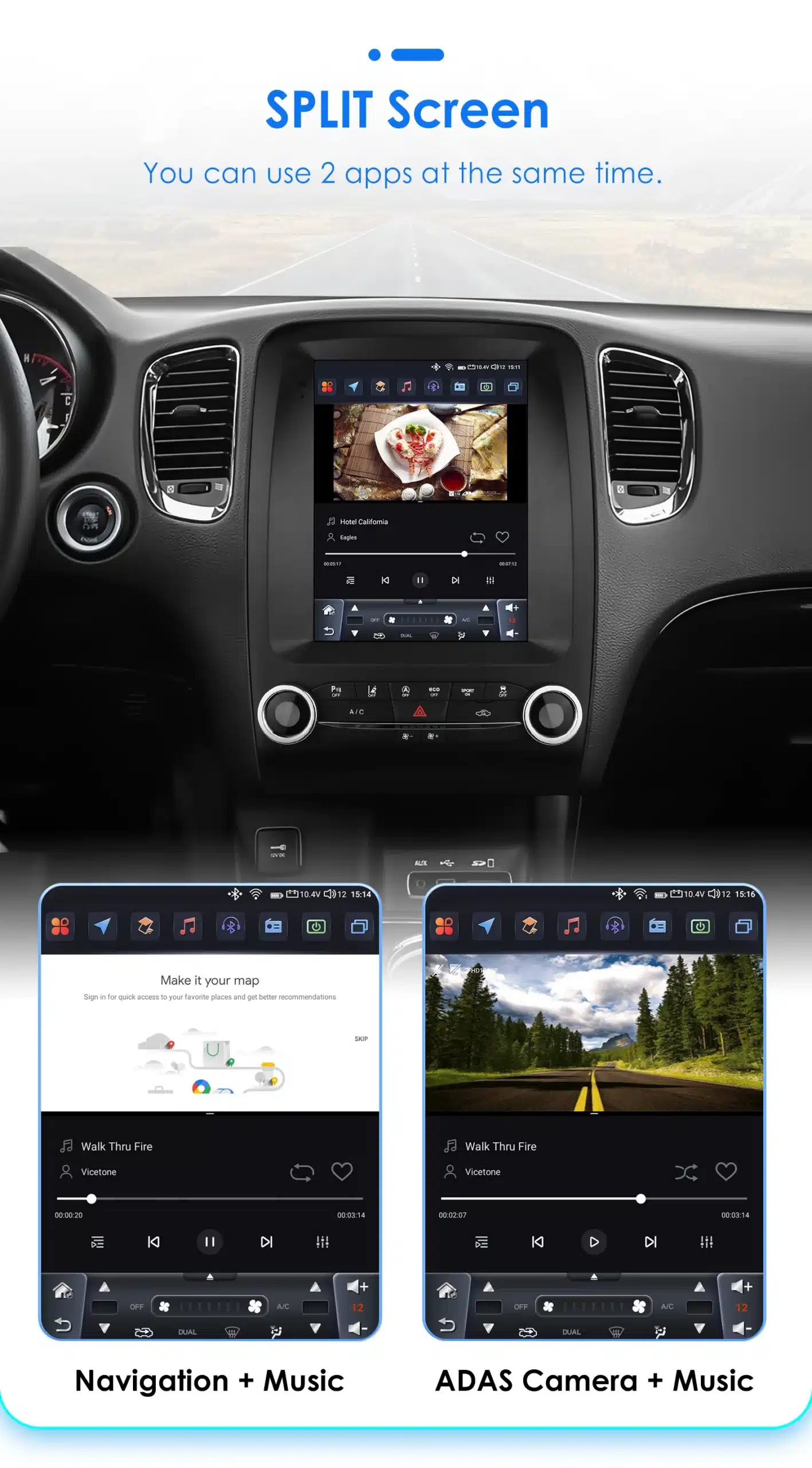 Multimeedia autoradio Dodge Durango 2014-2020, GPS ja CarPlay | kujundav pilt e-kaubamaja pildikogust