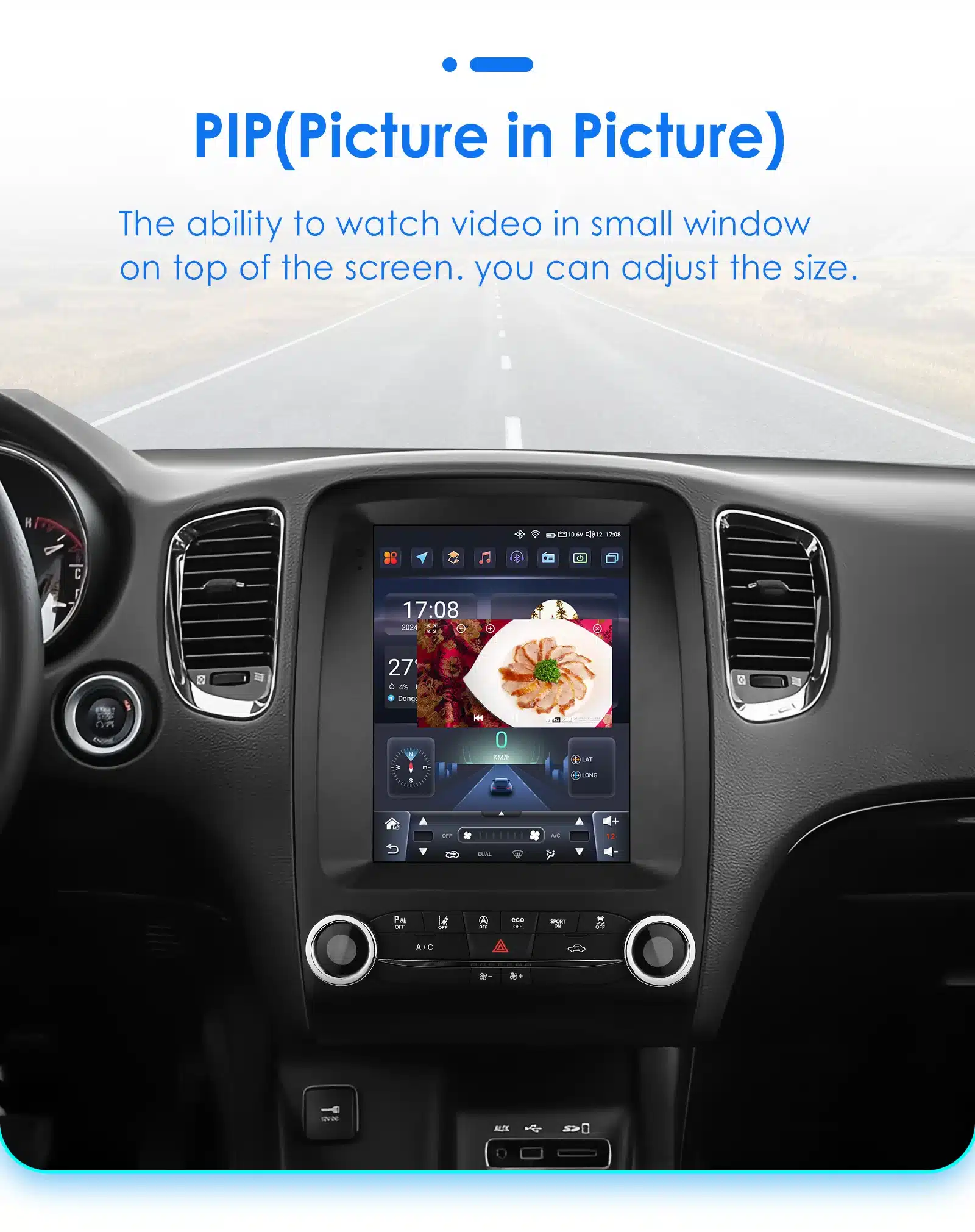 Multimeedia autoradio Dodge Durango 2014-2020, GPS ja CarPlay | kujundav pilt e-kaubamaja pildikogust