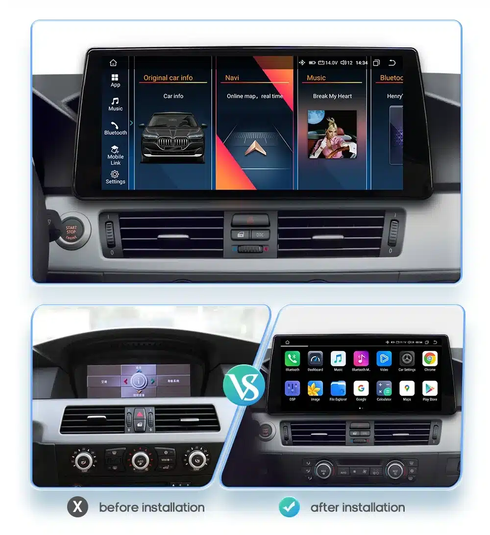 BMW Android autoraadio GPS-iga ja Carplay toega E60 E90 | kujundav pilt e-kaubamaja pildikogust