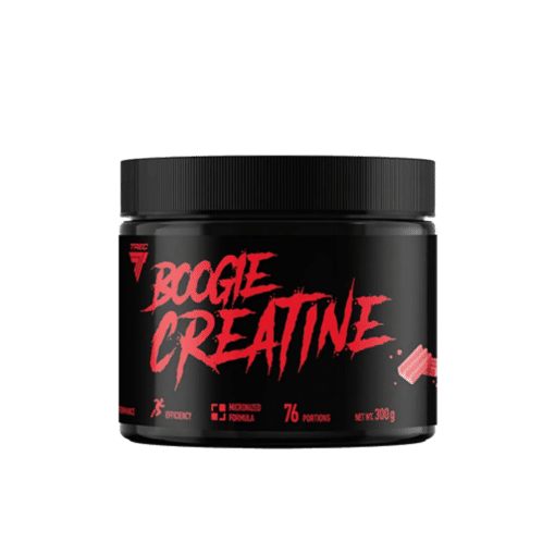 Kreatiin apelsinimaitseline pulber sportlastele 300 g | E-pood Tootemaailm Mustas ja punases toonis pakend kreatiin apelsinimaitselise pulbriga sportlastele, 300 g, kõvakatte ja minimalistliku disainiga.