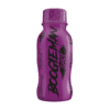 Kofeiinijook TREC BOOGIEMAN SHOT GRAPEFRUIT-LIME 100ml lilla pudel valgel taustal, intensiivse energialaksu sümboliseeriva disainiga.