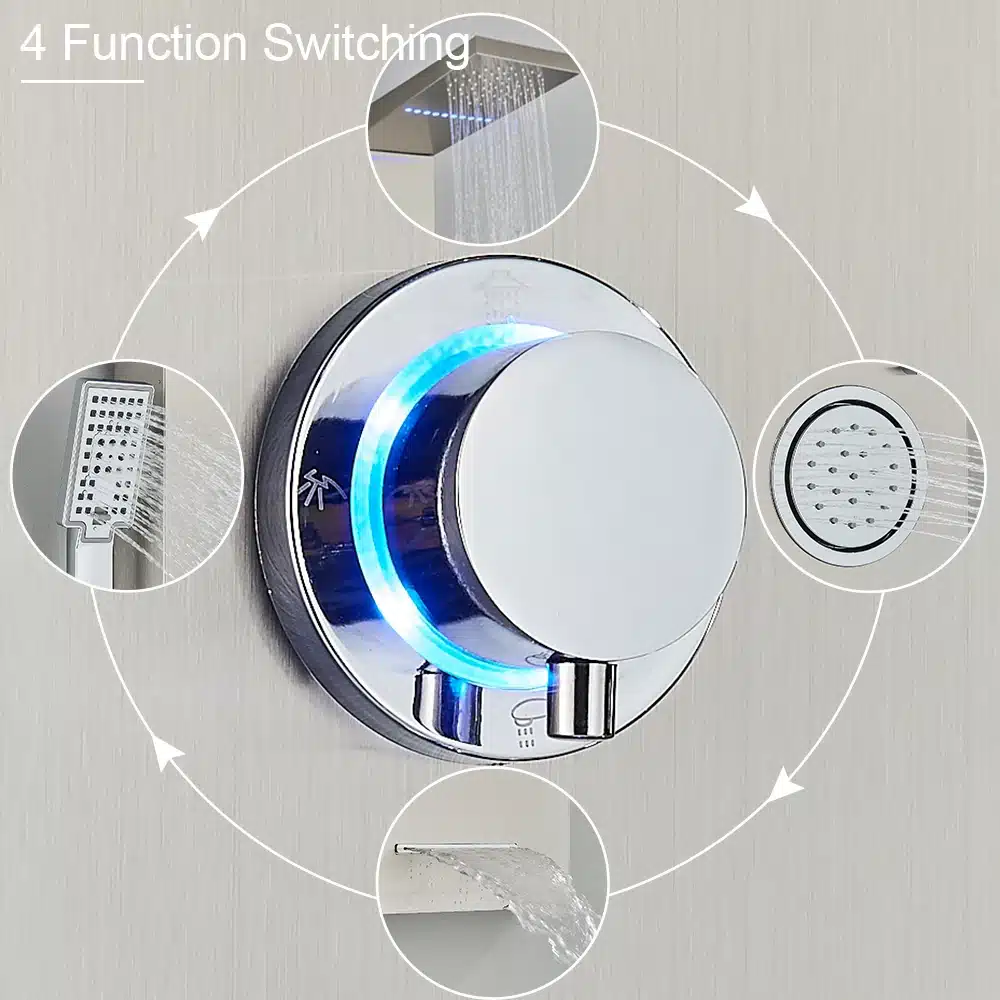 LED dušipaneel veefall, digitaalne ekraan, SPA massaaž | kujundav pilt e-kaubamaja pildikogust