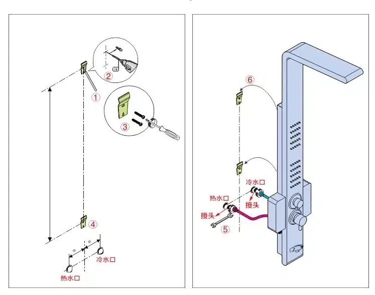 LED dušipaneel veefall, digitaalne ekraan, SPA massaaž | kujundav pilt e-kaubamaja pildikogust