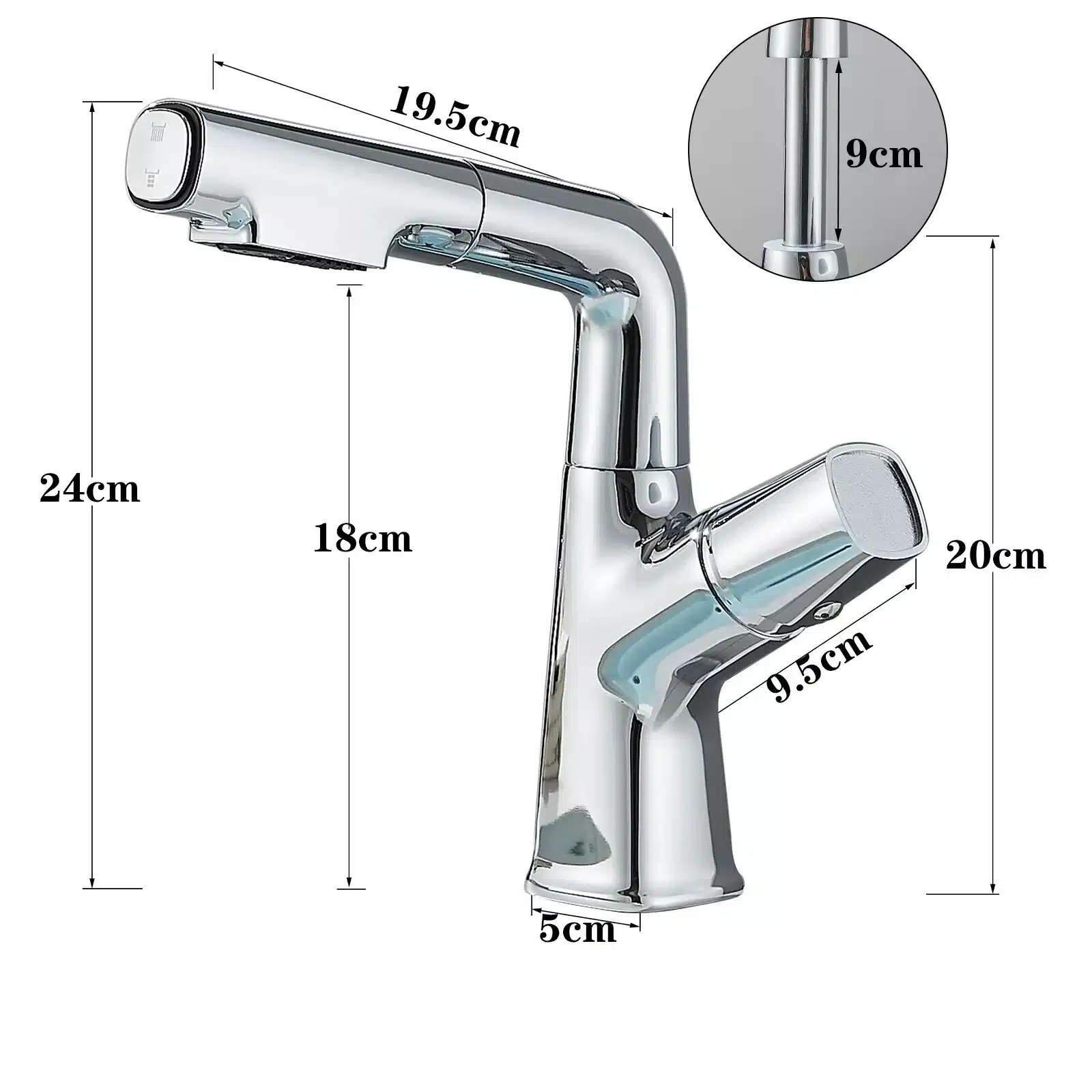 Köögisegisti reguleeritava väljatõmmatava otsikuga | kujundav pilt e-kaubamaja pildikogust