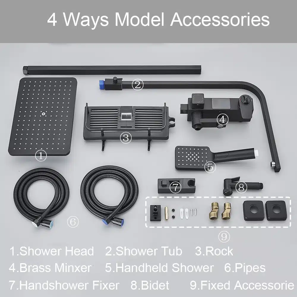 Messing dušisegisti termostaadi ja led displeiga | kujundav pilt e-kaubamaja pildikogust