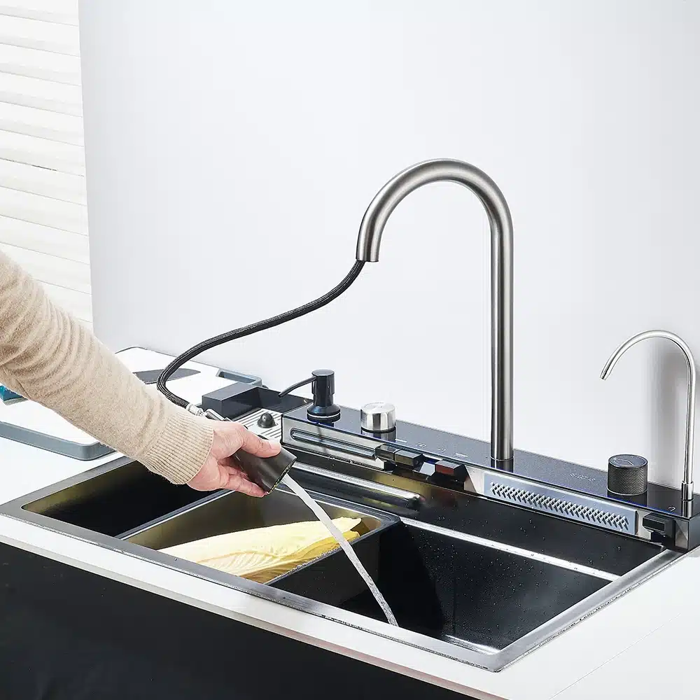 Köögivalamu 304 roostevabast terasest, suur integreeritud kraan | kujundav pilt e-kaubamaja pildikogust