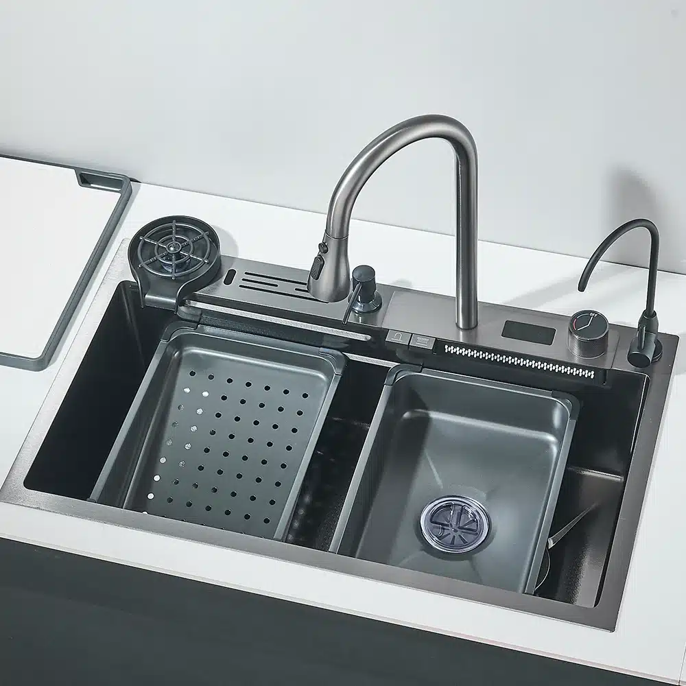 Köögivalamu 304 roostevabast terasest, suur integreeritud kraan | kujundav pilt e-kaubamaja pildikogust