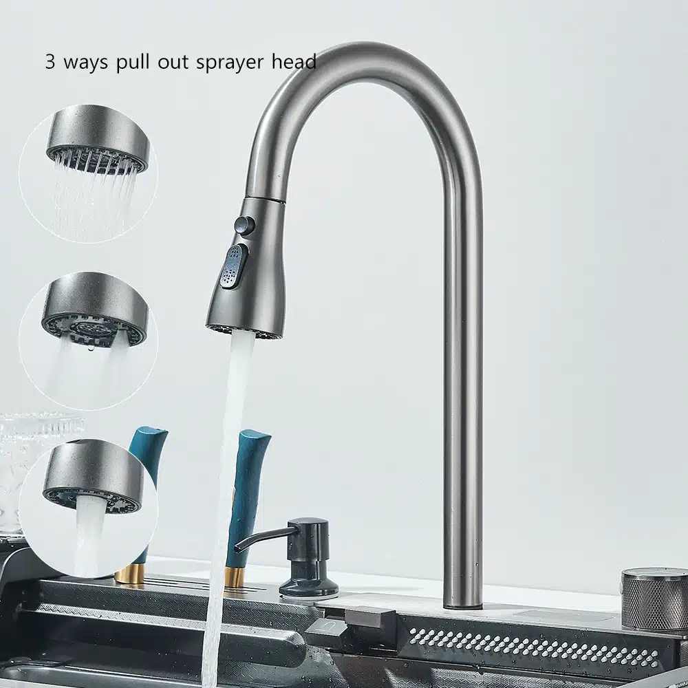 Köögivalamu 304 roostevabast terasest, suur integreeritud kraan | kujundav pilt e-kaubamaja pildikogust