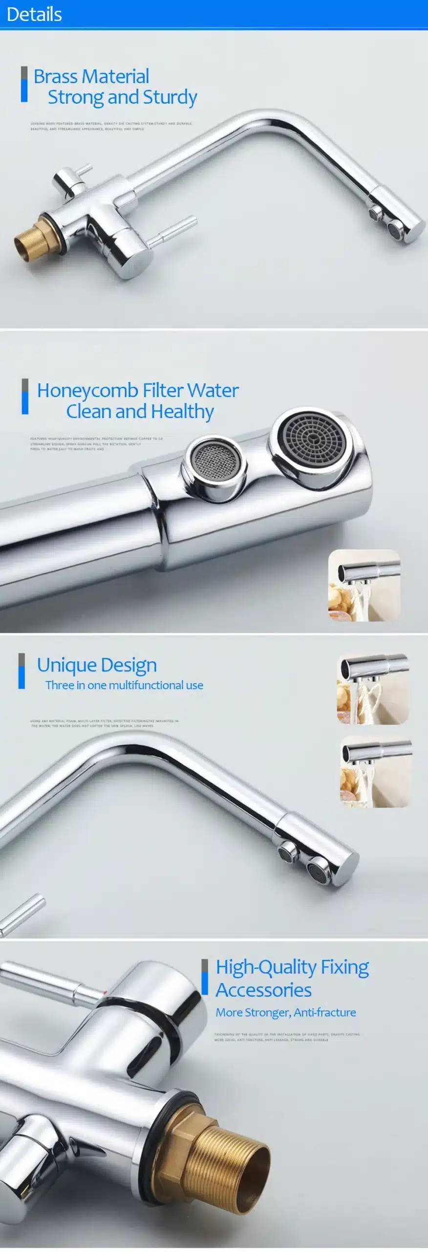 Köögisegisti kahe käepidemega, kuum ja külm vesi, filtriga | kujundav pilt e-kaubamaja pildikogust