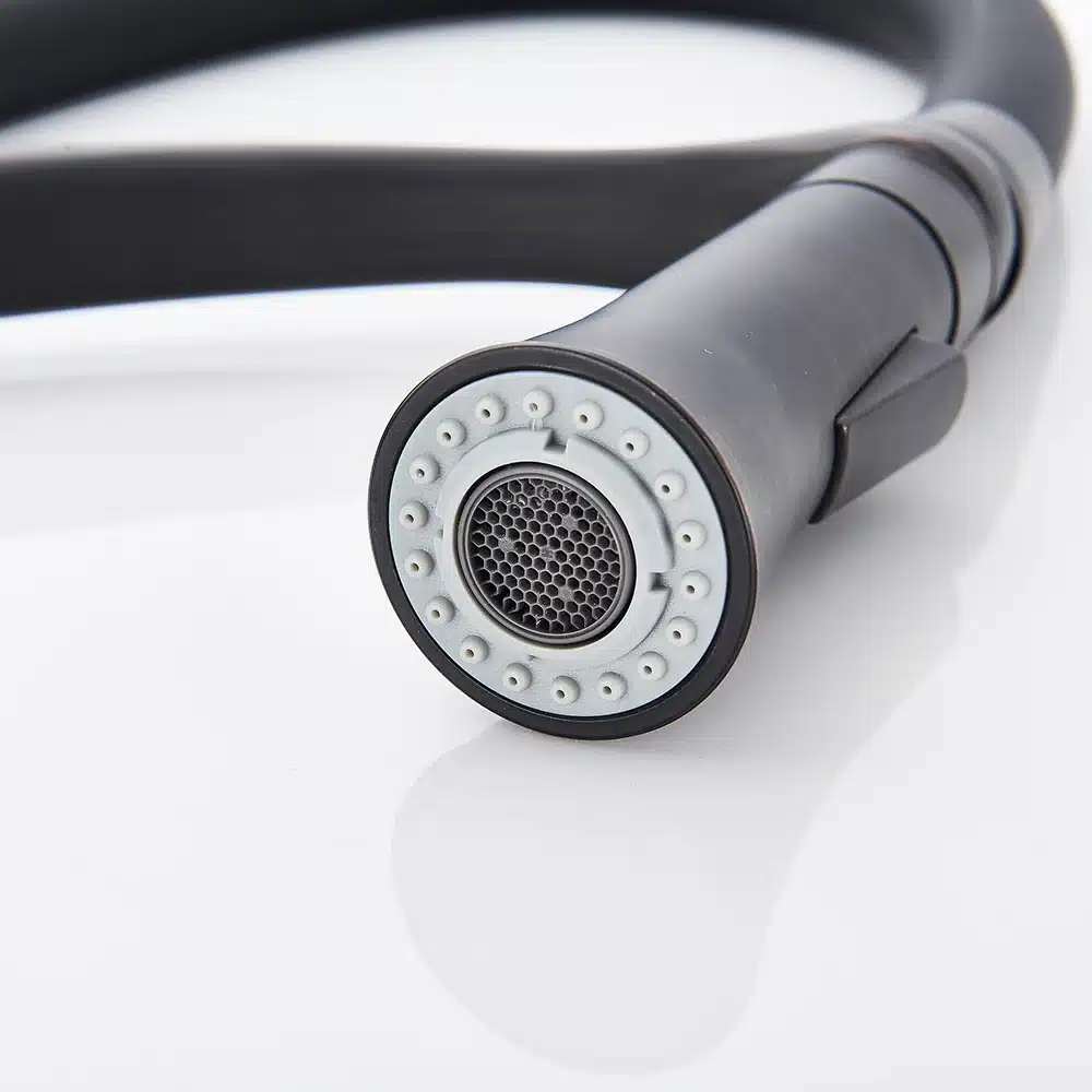 Köögivalamu kraan musta viimistlusega, pööratav väljavool | kujundav pilt e-kaubamaja pildikogust