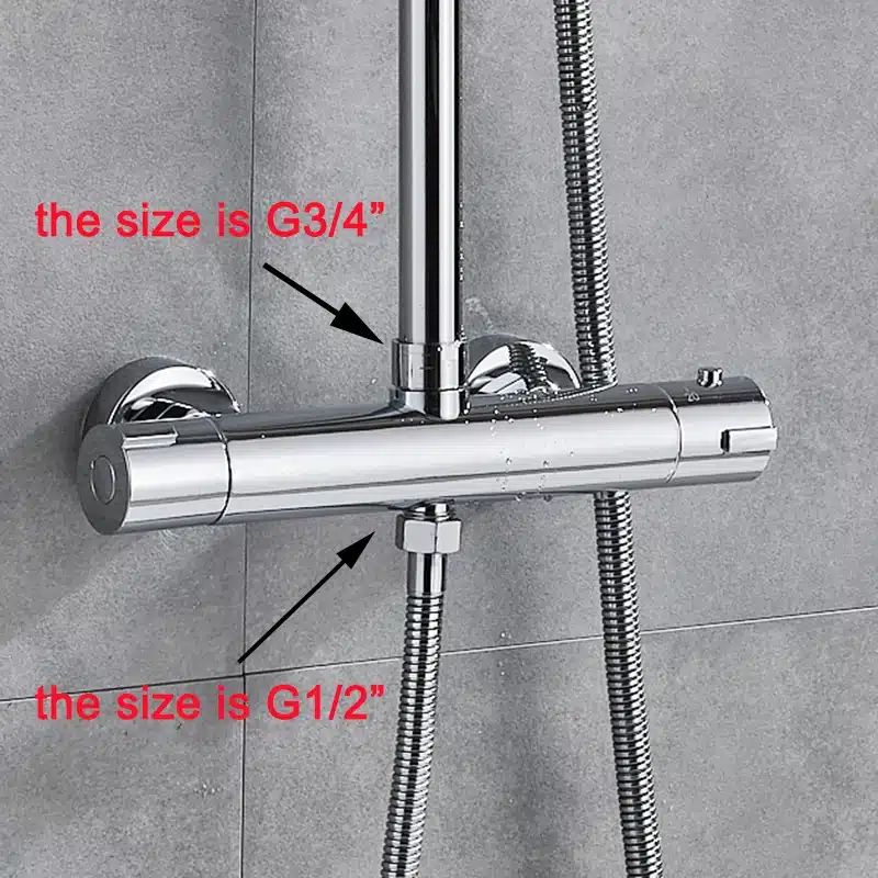 Termostaatiline dušisegisti vannituppa kombineeritud kraaniga | kujundav pilt e-kaubamaja pildikogust