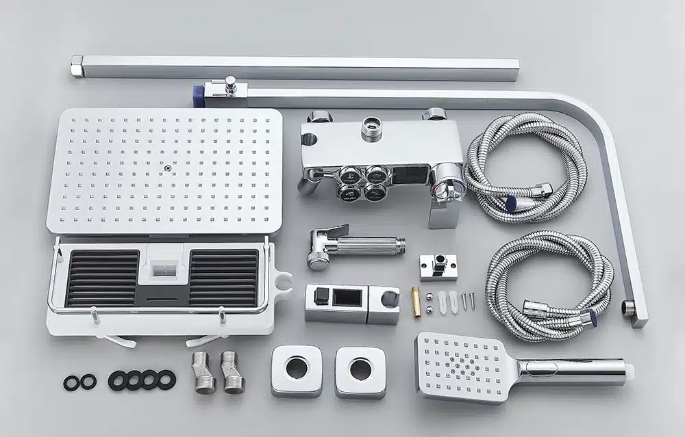 Dušisegisti komplekt LCD temperatuuri näidikuga ja vihmavee dušiga | kujundav pilt e-kaubamaja pildikogust