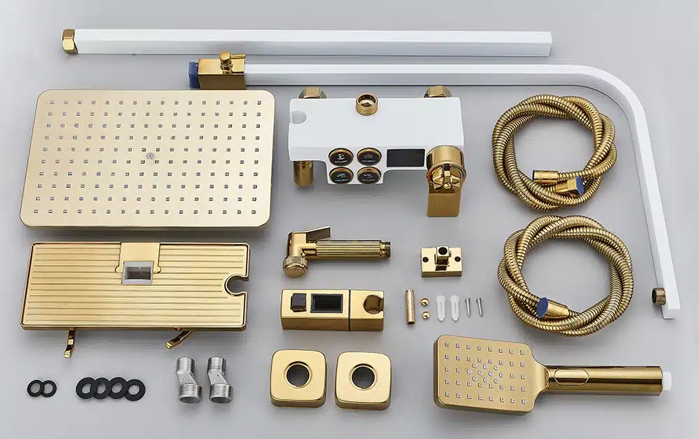 Dušisegisti komplekt LCD temperatuuri näidikuga ja vihmavee dušiga | kujundav pilt e-kaubamaja pildikogust