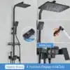 Dušisegisti komplekt LCD temperatuuri näidikuga ja vihmavee dušiga | E-pood Tootemaailm Dušisegisti komplekt LCD temperatuuri näidikuga ja vihmavee dušiga