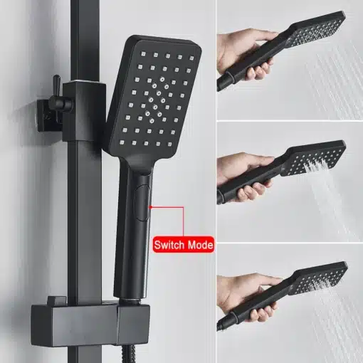 Kroomitud messingist dušisegisti komplekt vihmadušiga | E-pood Tootemaailm Kroomitud messingist dušisegisti komplekt vihmadušiga