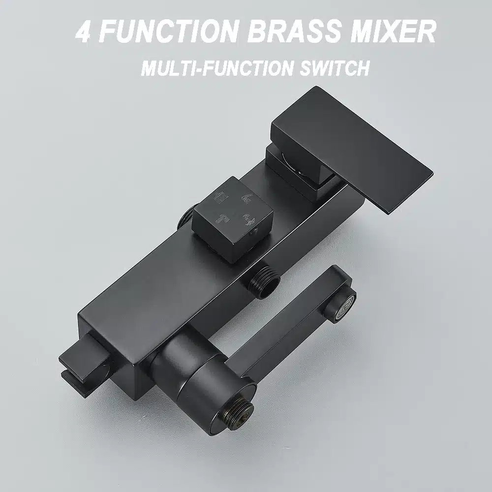 Kroomitud messingist dušisegisti komplekt vihmadušiga | kujundav pilt e-kaubamaja pildikogust