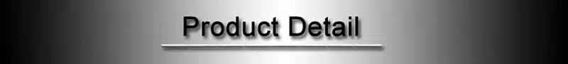 Must-hall gradientne taust koos sõnadega 'Product Detail' horisontaalse joone kohal, tähistades tootekirjelduse sektsiooni.