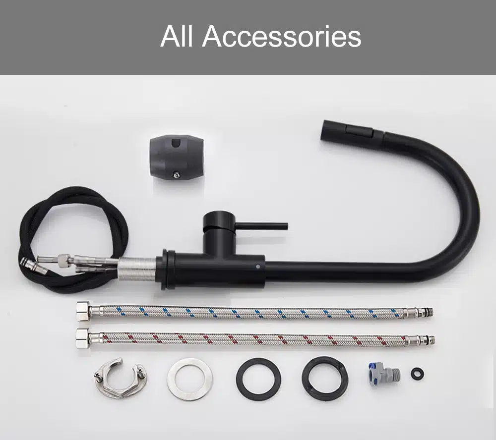 Köögisegisti kahe funktsiooniga, tõmmatav ja kuum-külm vesi | kujundav pilt e-kaubamaja pildikogust