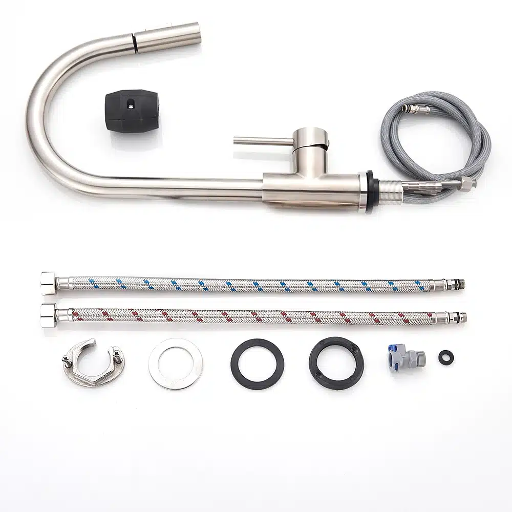 Köögisegisti kahe funktsiooniga, tõmmatav ja kuum-külm vesi | kujundav pilt e-kaubamaja pildikogust