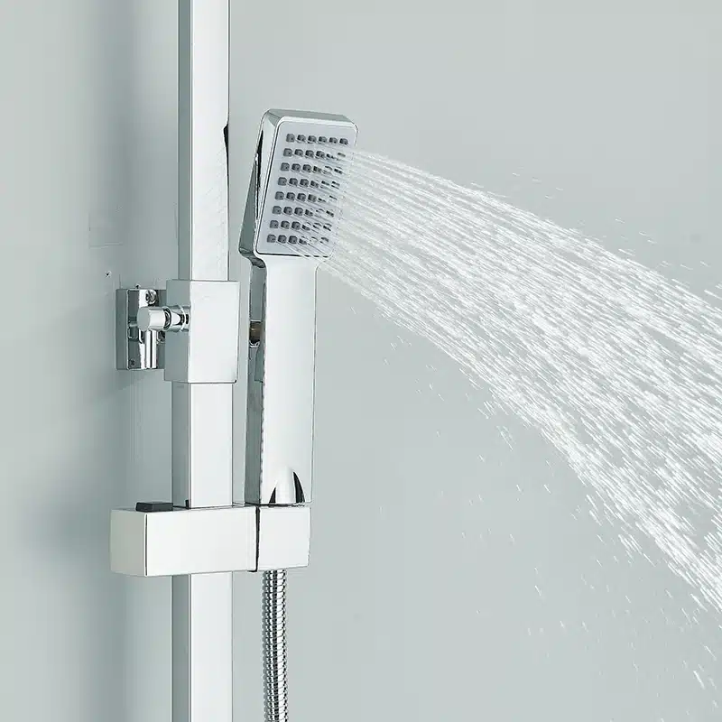 Dušisegisti komplekt kahe käepidemega, roostevaba teras, ultraõhuke dušipea | kujundav pilt e-kaubamaja pildikogust