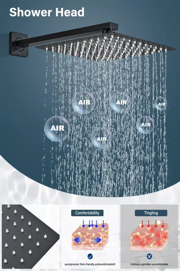 Must seinakinnitus duššisegisti 8/10/12/16 tolli vihmavee funktsiooniga | kujundav pilt e-kaubamaja pildikogust