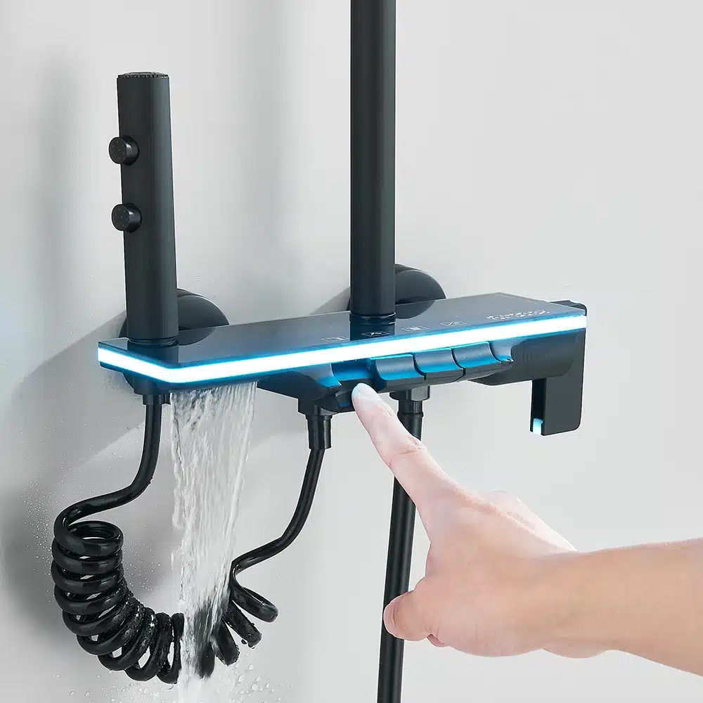 Dušisegisti LCD ekraaniga ja taustvalgustusega, seinapealne | kujundav pilt e-kaubamaja pildikogust