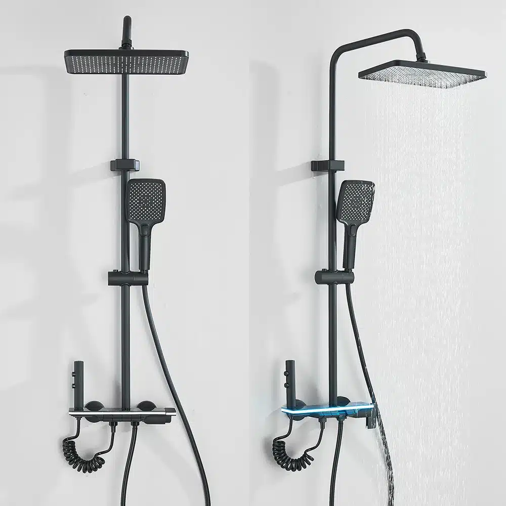 Dušisegisti LCD ekraaniga ja taustvalgustusega, seinapealne | kujundav pilt e-kaubamaja pildikogust