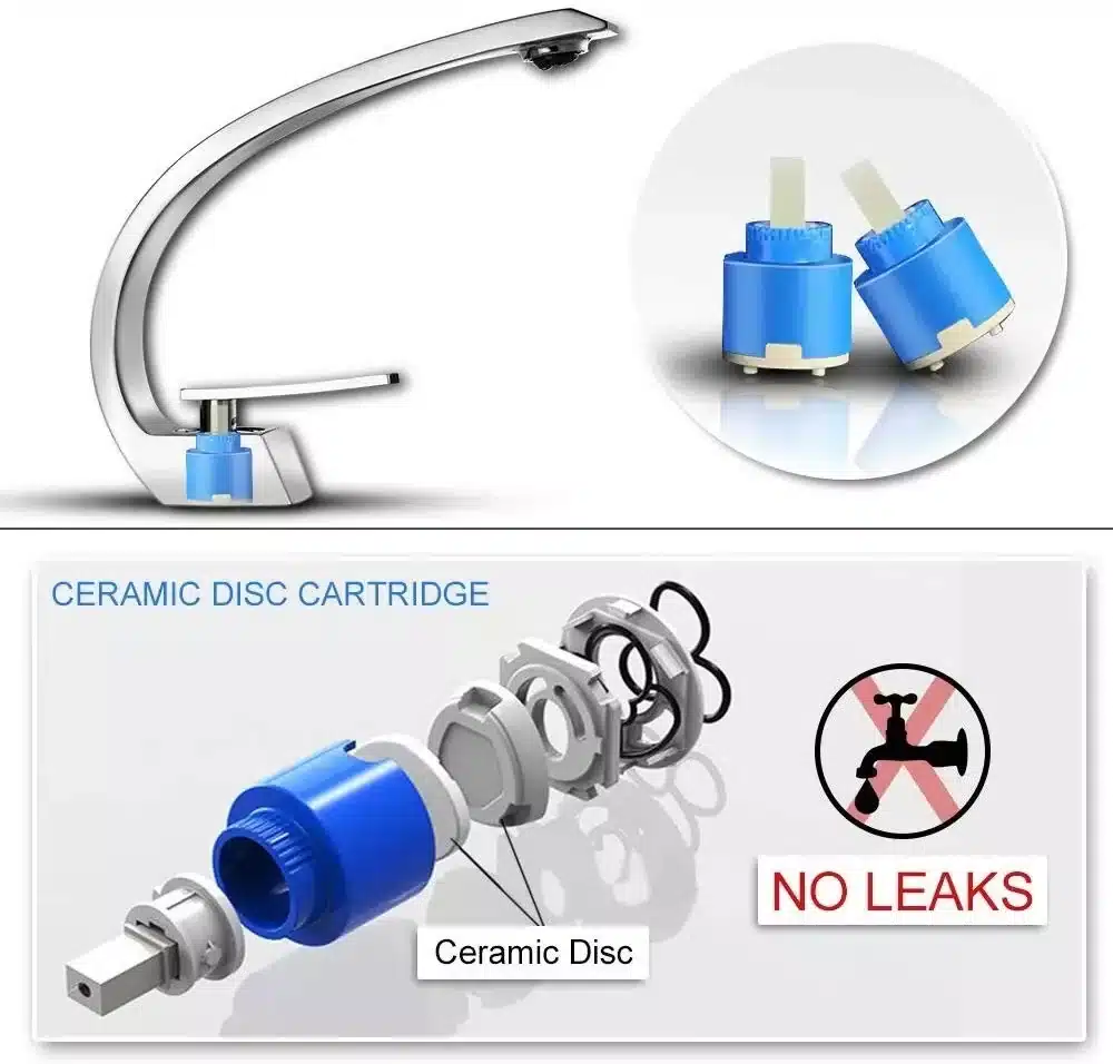 Kroomitud kraan pesu jaoks, kuum ja külm vesi, seinale paigaldatav | kujundav pilt e-kaubamaja pildikogust