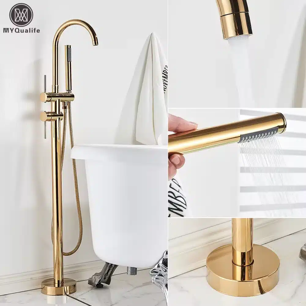 Põrandale paigaldatav vannisegisti käsidušiga | kujundav pilt e-kaubamaja pildikogust