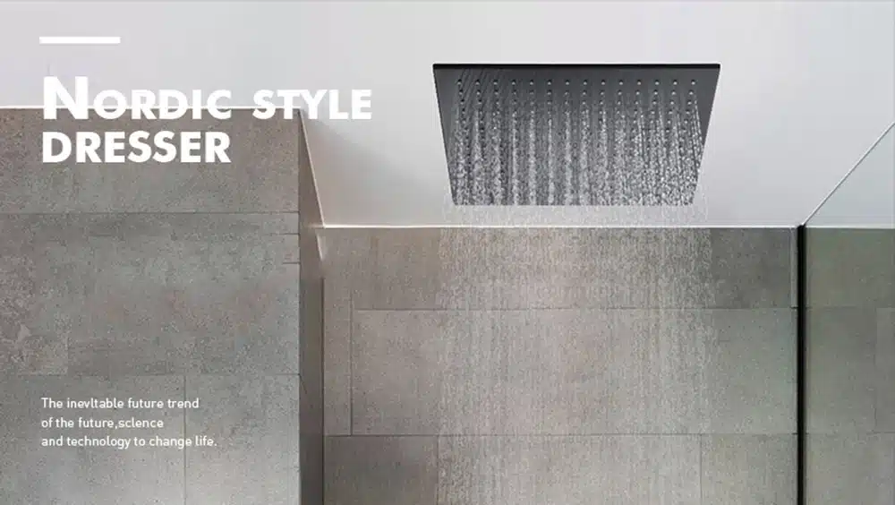 Dušisegisti komplekt musta termostaadiga, vihmavee ja juga 40X80 | kujundav pilt e-kaubamaja pildikogust