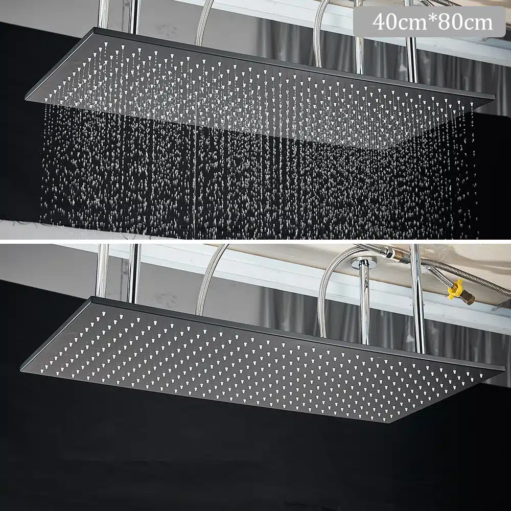 Dušisegisti komplekt musta termostaadiga, vihmavee ja juga 40X80 | kujundav pilt e-kaubamaja pildikogust